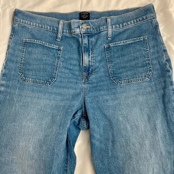 J. Crew wide leg crop denim jean with all day stretch. - Picture 6 of 7